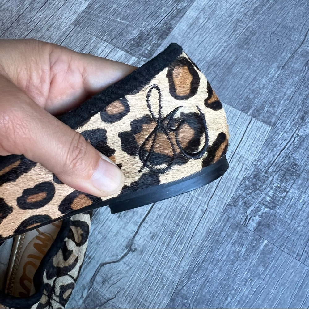 Sam Edelman Felicia Leopard Print Ballet Flats Calf Hair Size 7 - Picture 10 of 11